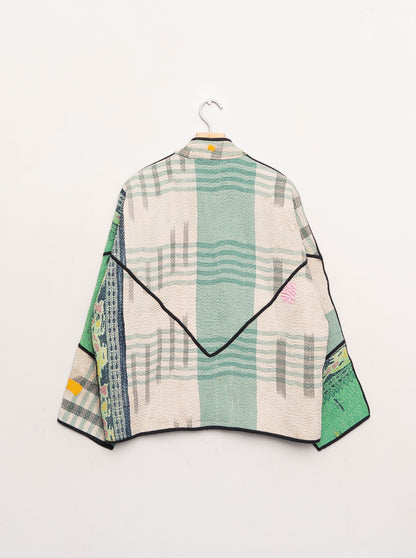 The Ladhiya Quilted Patchwork Kantha Jacket