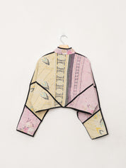 The Kaira Cropped Quilted Patchwork Kantha Jacket