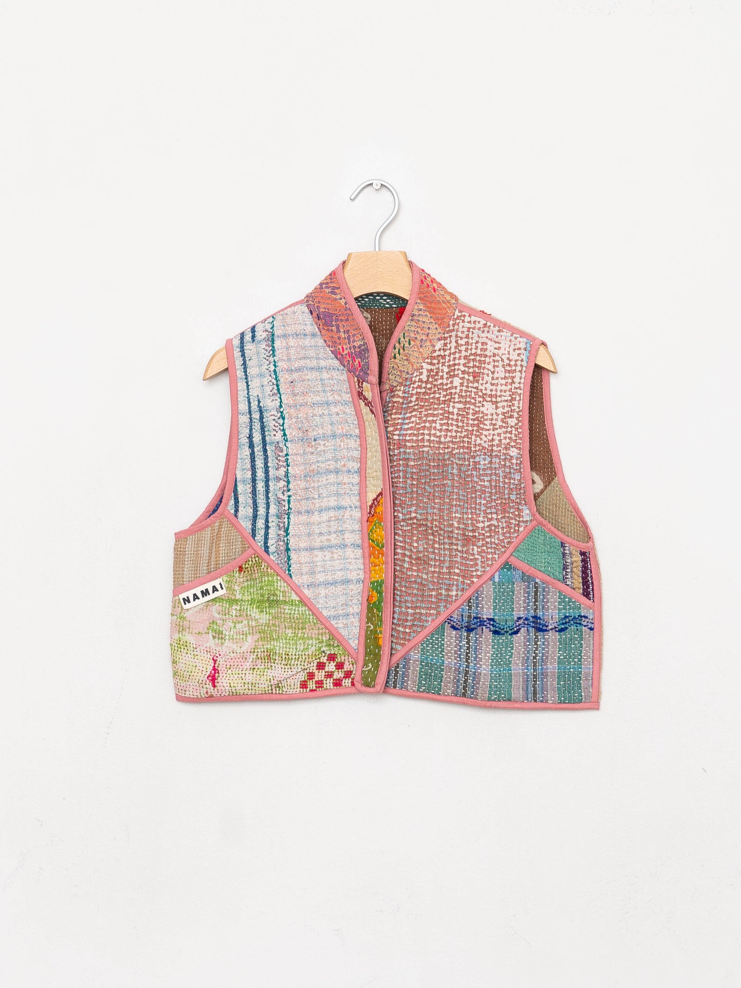 The Kaira Quilted Patchwork Kantha Vest