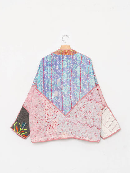 The Ladhiya Quilted Patchwork Kantha Jacket