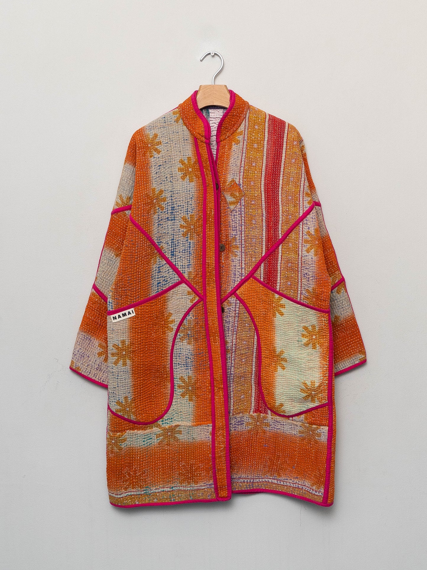 The Sai Quilted Patchwork Kantha Coat