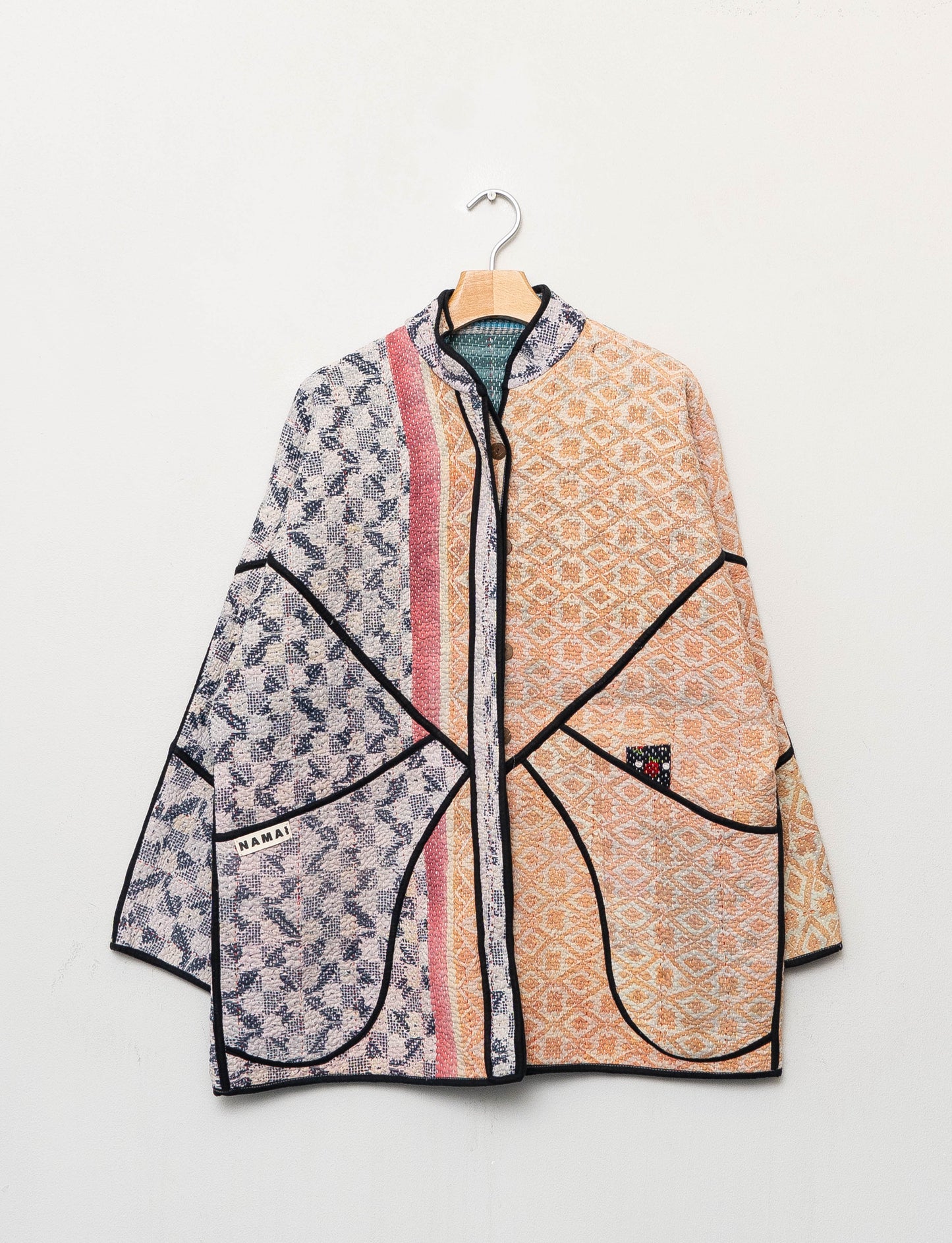 The Narmada Quilted Patchwork Kantha Jacket