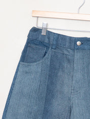 The Bindu Denim Bermuda Culotte Pant - Small