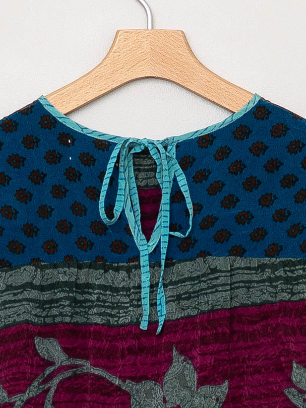 The Anan Long Dress  - Medium / Large - Upcycled Silk