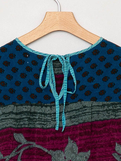 The Anan Long Dress  - Medium / Large - Upcycled Silk