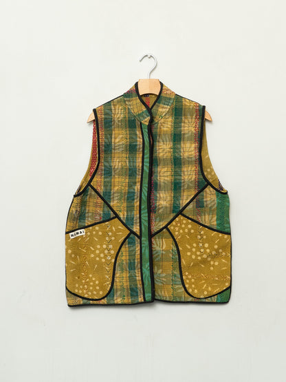 The Ladhiya Quilted Plant Dyed Kantha Vest