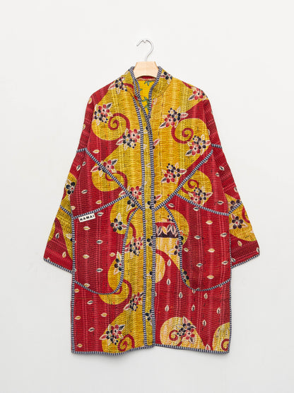 The Sai Quilted Patchwork Kantha Coat