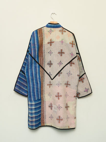 The Sai Quilted Patchwork Kantha Coat