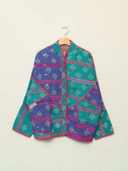 The Ladhiya Quilted Patchwork Kantha Jacket