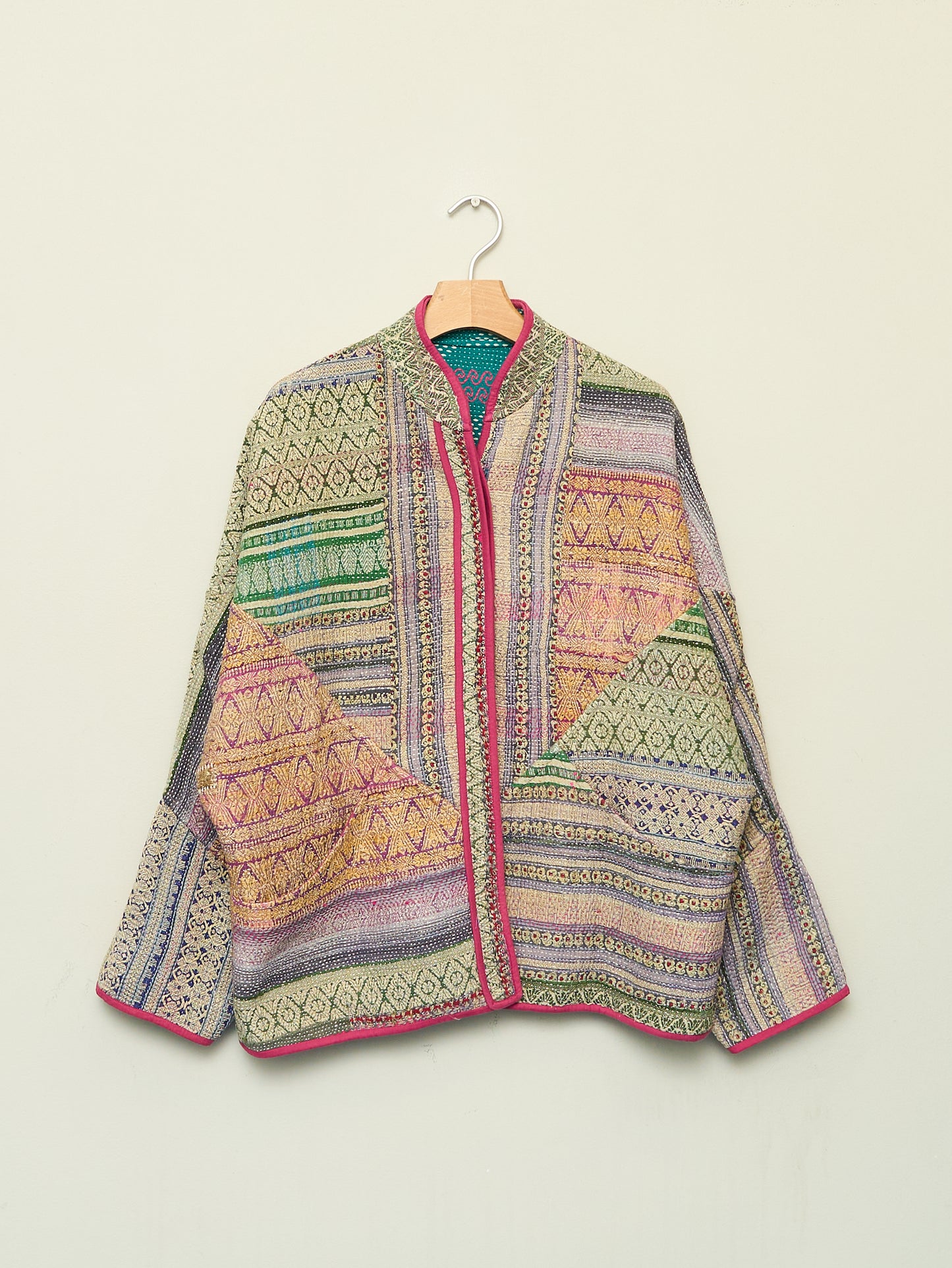 The Ladhiya Quilted Patchwork Kantha Jacket