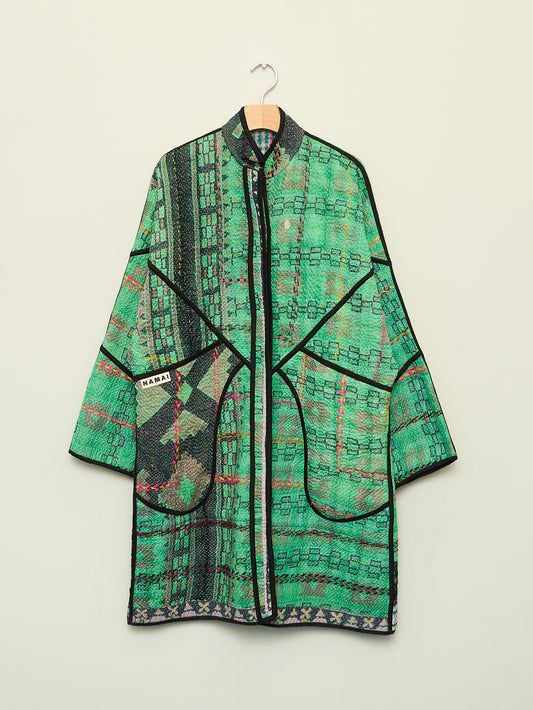 The Sai Quilted Patchwork Kantha Coat