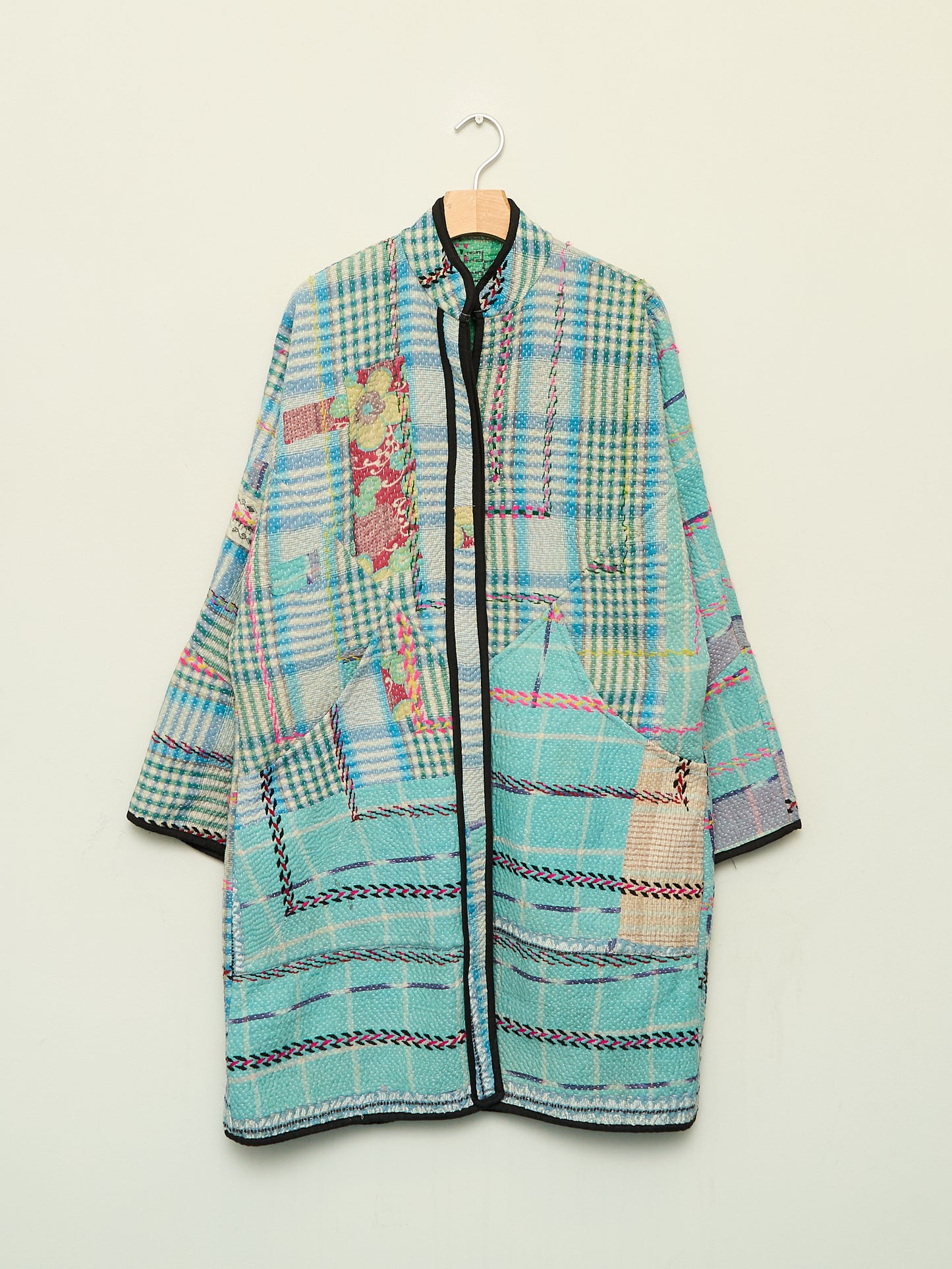 The Sai Quilted Patchwork Kantha Coat