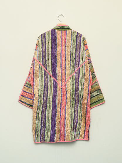 The Sai Quilted Patchwork Kantha Coat