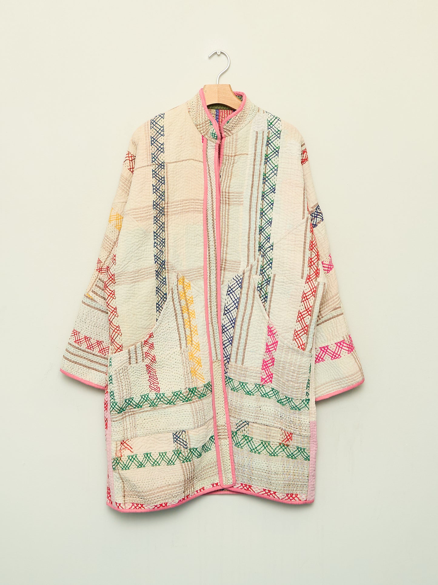 The Sai Quilted Patchwork Kantha Coat