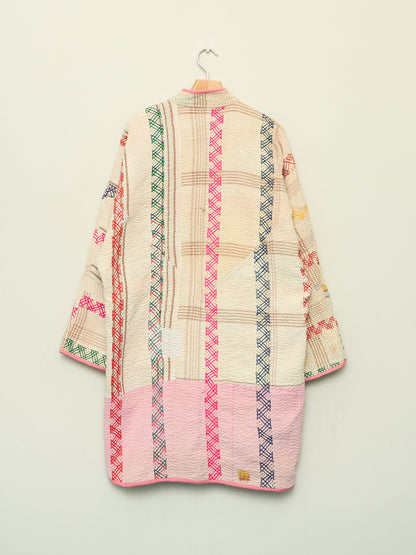 The Sai Quilted Patchwork Kantha Coat