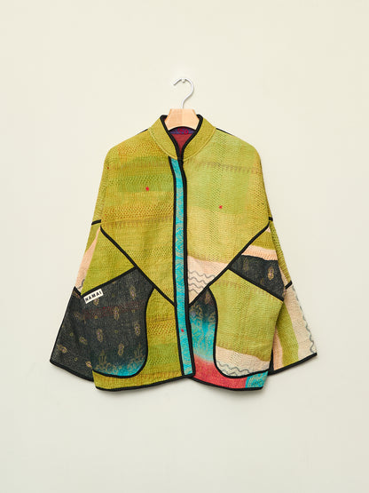 The Ladhiya Quilted Patchwork Kantha Jacket