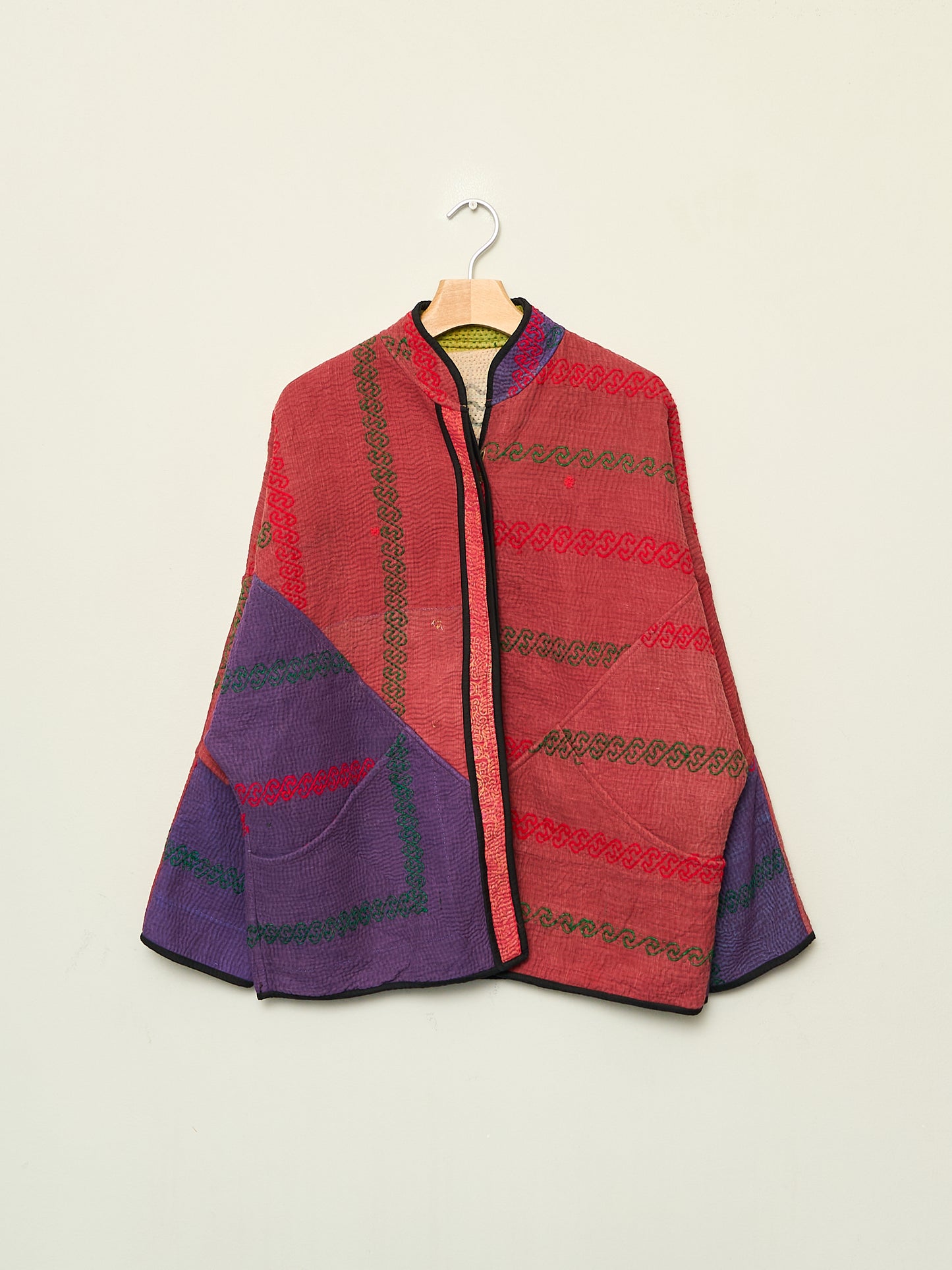 The Ladhiya Quilted Patchwork Kantha Jacket