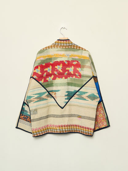 The Ladhiya Quilted Patchwork Kantha Jacket