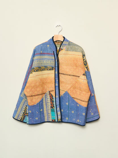 The Ladhiya Quilted Patchwork Kantha Jacket