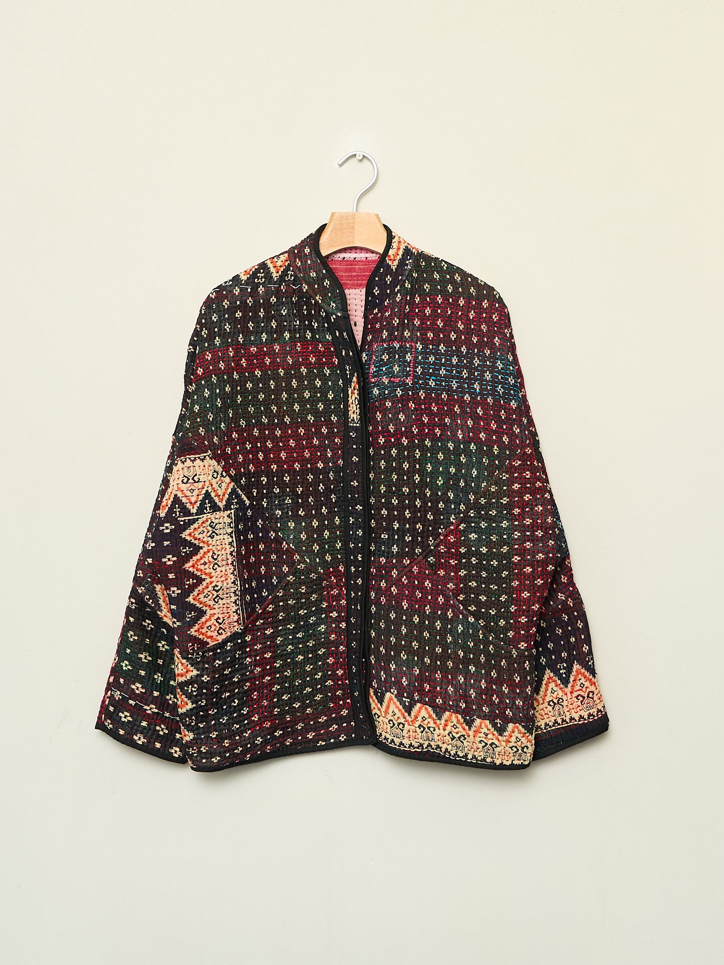 The Ladhiya Quilted Patchwork Kantha Jacket