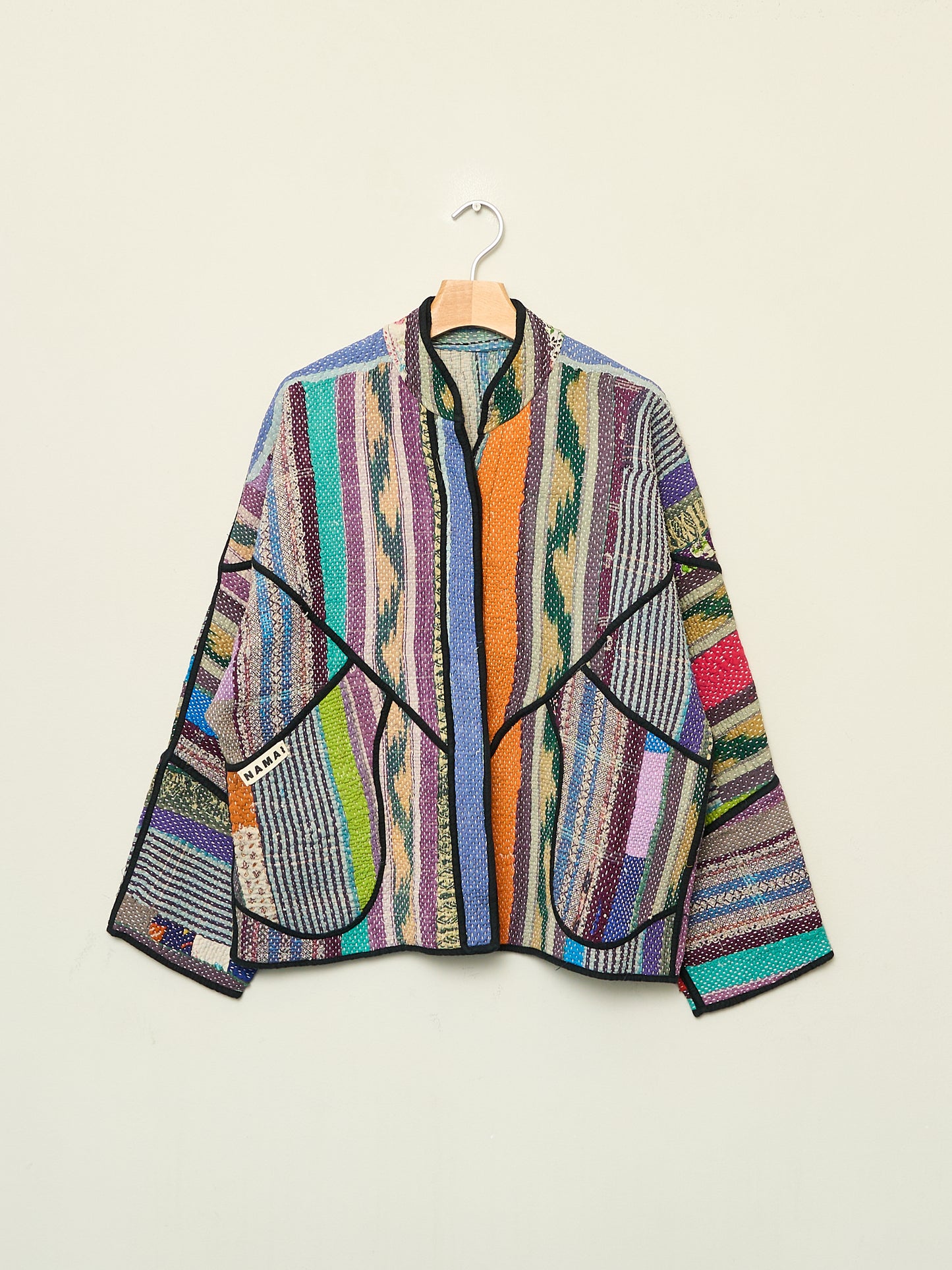 The Ladhiya Quilted Patchwork Kantha Jacket