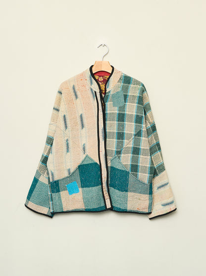 The Ladhiya Quilted Patchwork Kantha Jacket