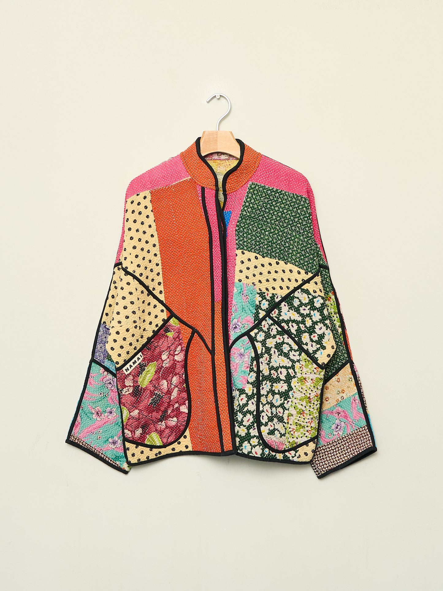 The Ladhiya Quilted Patchwork Kantha Jacket