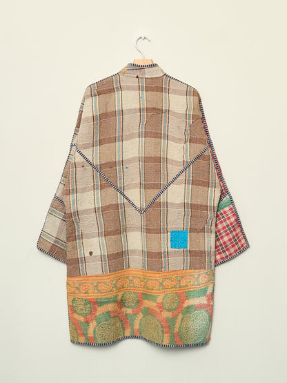 The Sai Quilted Patchwork Kantha Coat