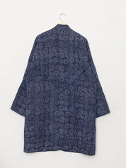 The Sai Quilted Indigo Kantha Coat