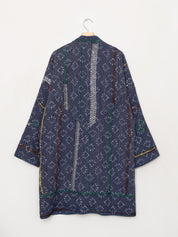 The Sai Quilted Indigo Kantha Coat