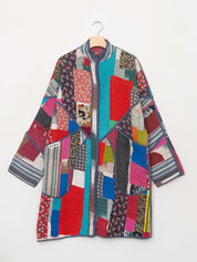 The Sai Quilted Patchwork Kantha Coat