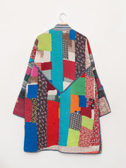 The Sai Quilted Patchwork Kantha Coat