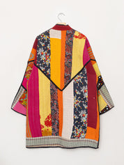 The Sai Quilted Patchwork Kantha Coat