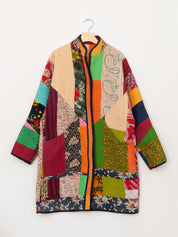 The Sai Quilted Patchwork Kantha Coat