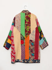 The Sai Quilted Patchwork Kantha Coat