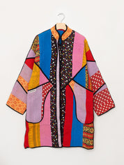 The Sai Quilted Patchwork Kantha Coat