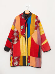 The Sai Quilted Patchwork Kantha Coat