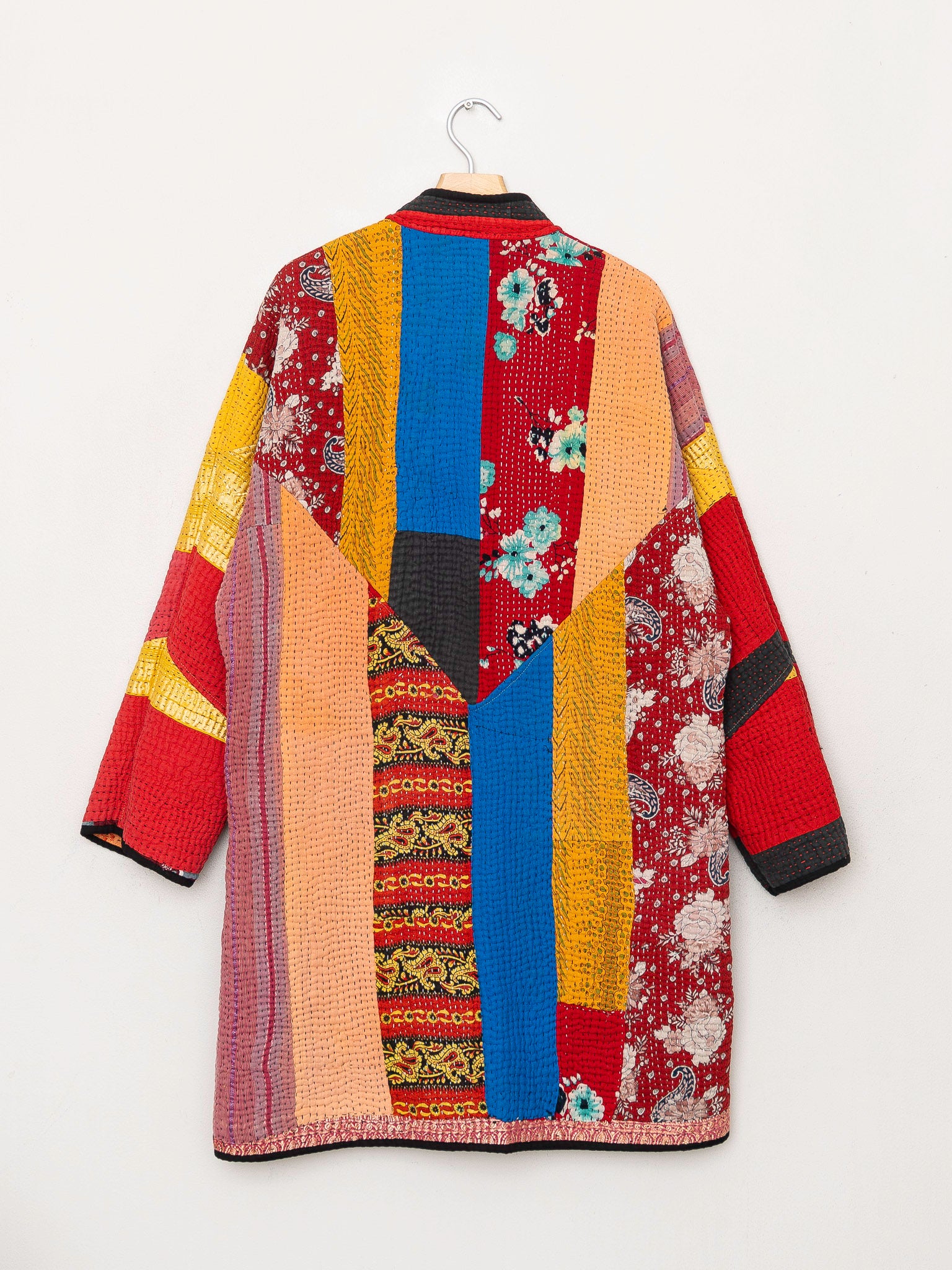 The Sai Quilted Patchwork Kantha Coat