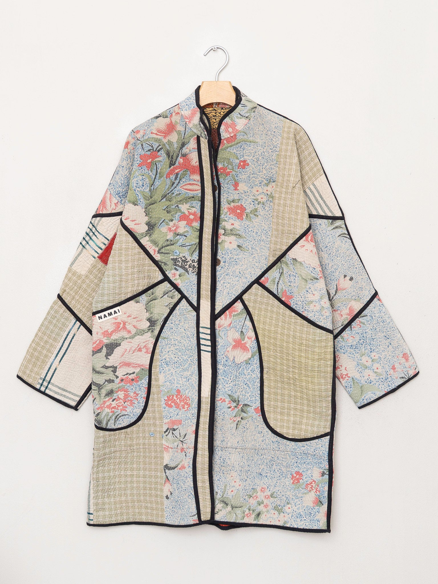 The Sai Quilted Patchwork Kantha Coat