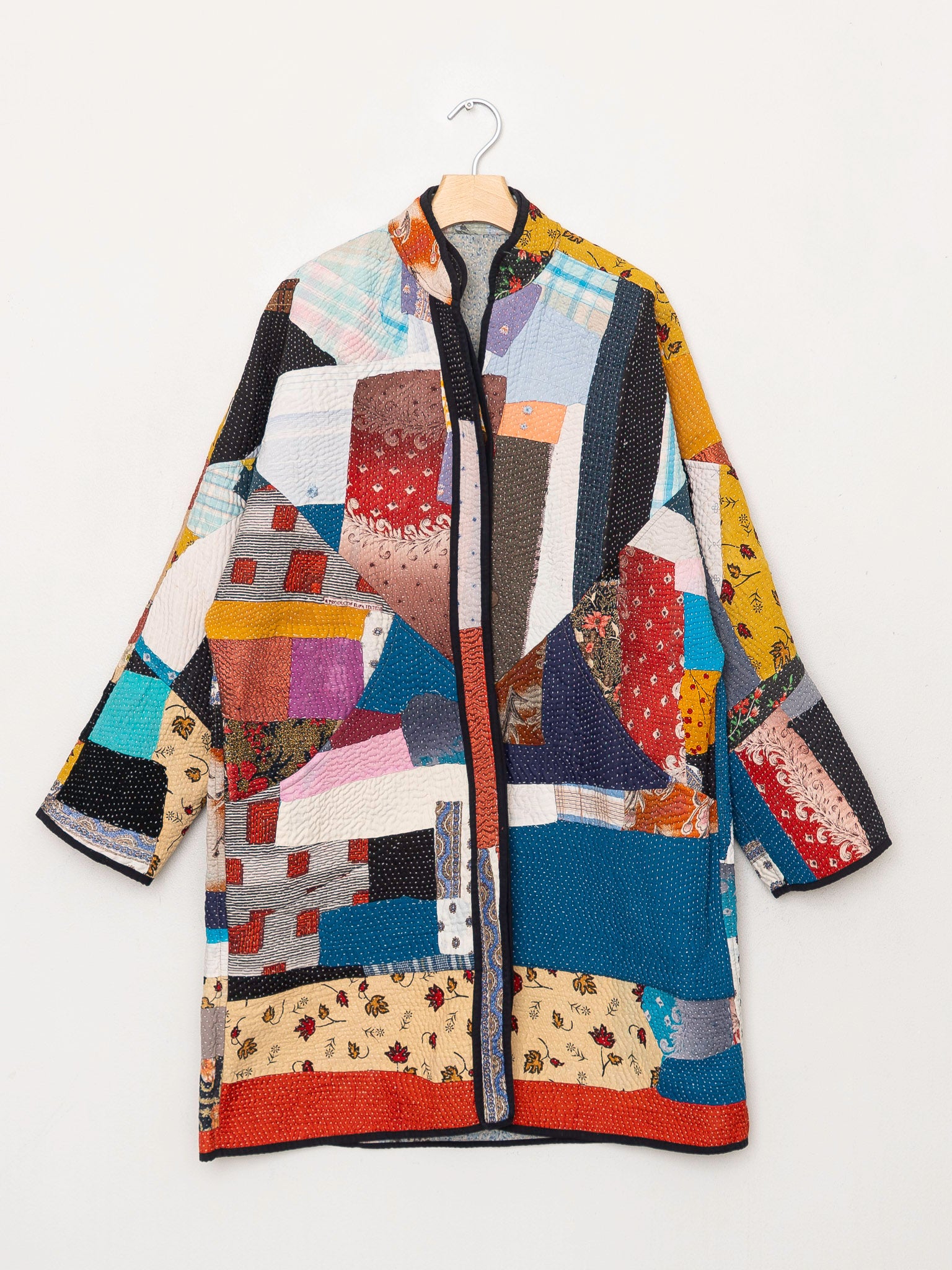 The Sai Quilted Patchwork Kantha Coat