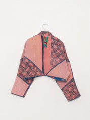 The Kaira Cropped Quilted Patchwork Kantha Jacket