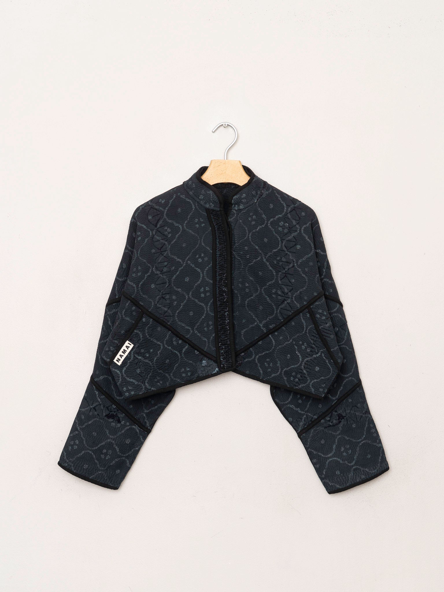 The Kaira Cropped Quilted Indigo Kantha Jacket