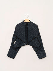 The Kaira Cropped Quilted Indigo Kantha Jacket