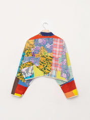 The Kaira Cropped Quilted Patchwork Kantha Jacket
