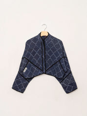 The Kaira Cropped Quilted Indigo Kantha Jacket