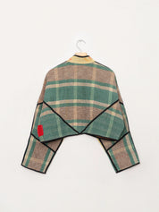 The Kaira Cropped Quilted Patchwork Kantha Jacket