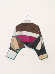 The Kaira Cropped Quilted Patchwork Kantha Jacket