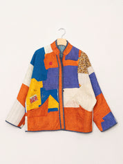 The Ladhiya Quilted Patchwork Kantha Jacket