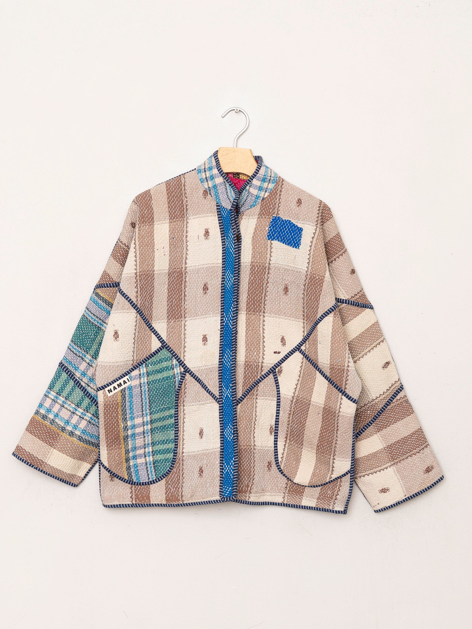 The Ladhiya Quilted Patchwork Kantha Jacket