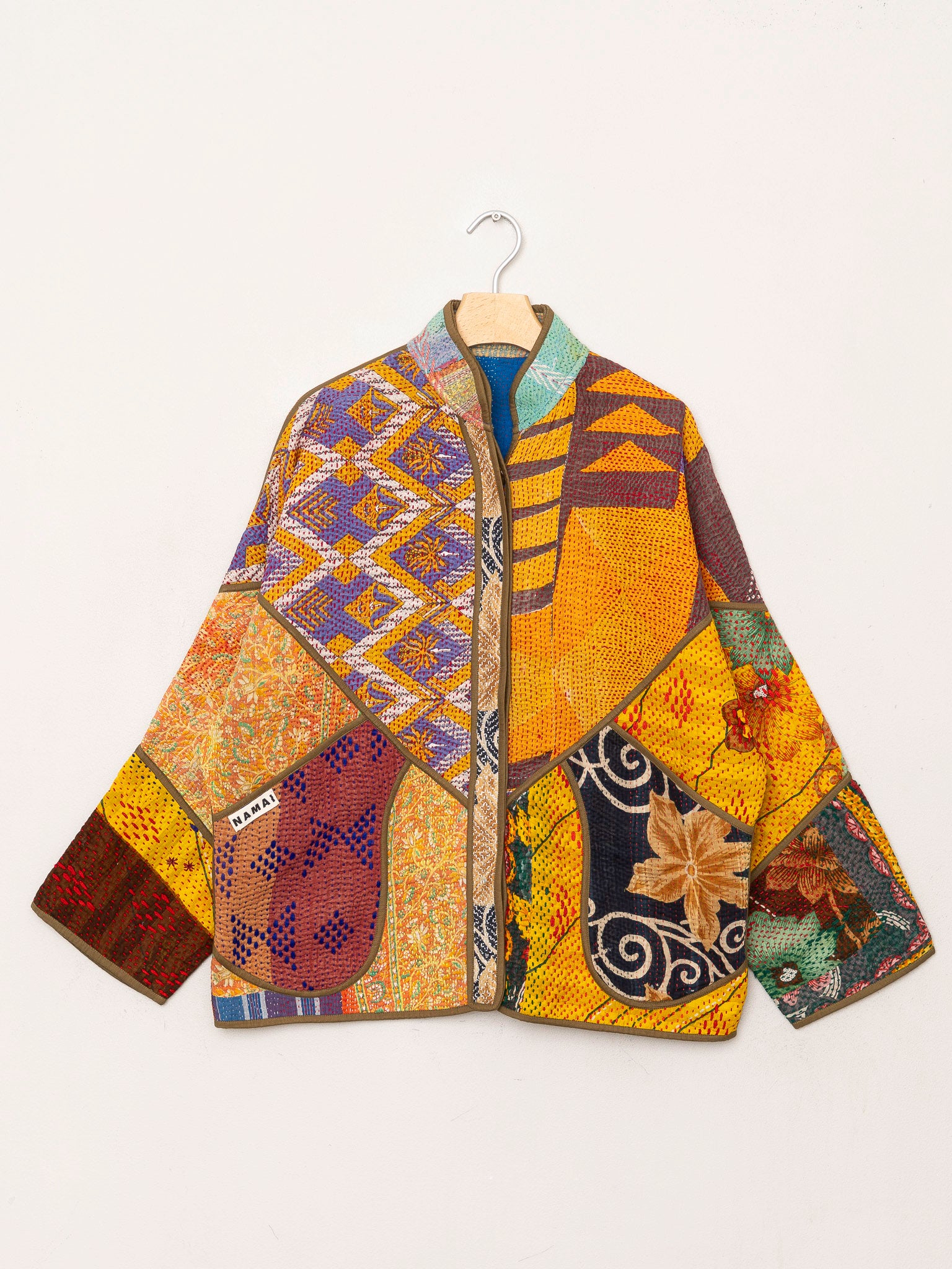 The Ladhiya Quilted Patchwork Kantha Jacket